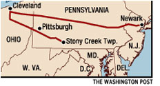 United 93's Alleged Flight Path